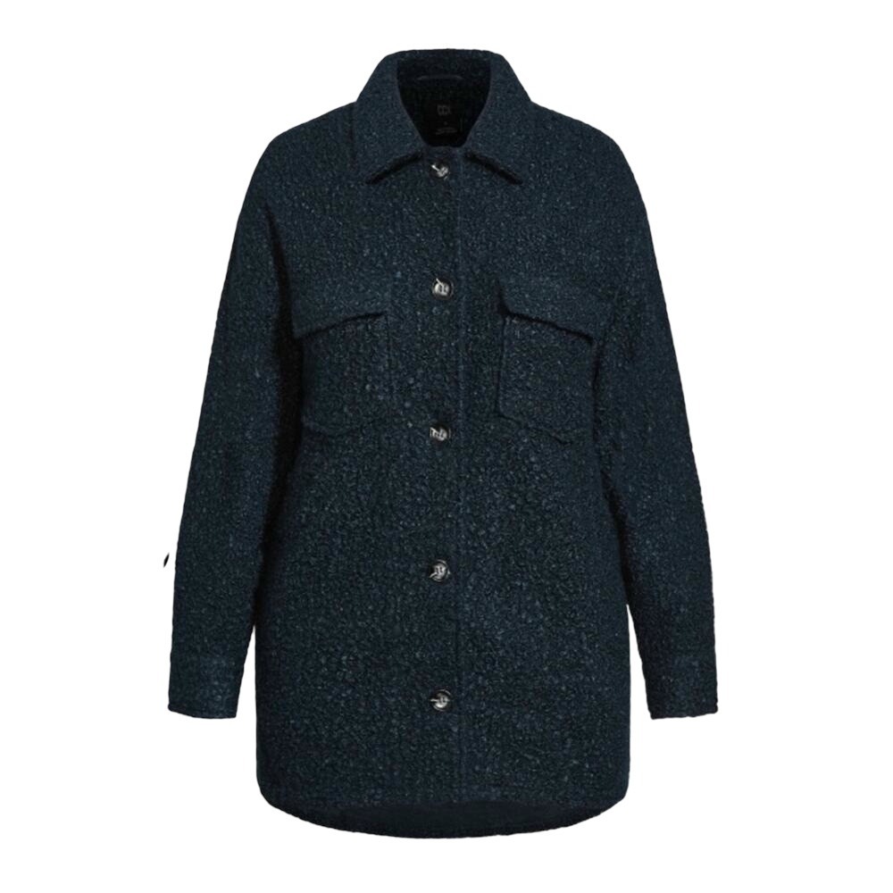 City Chic CCX Teddy Shacke oversized steel blue sherpa style plus size XL 22 NEW - Picture 4 of 9